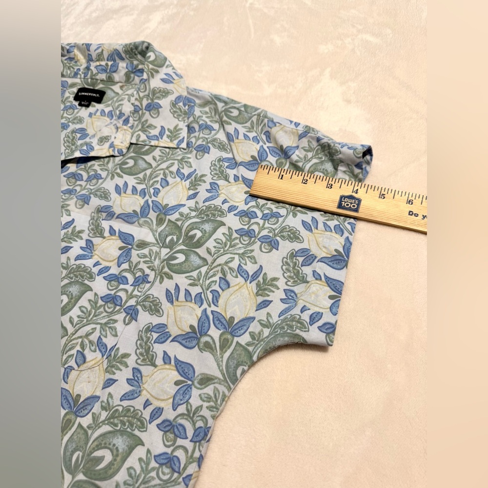 Summersalt Poolside Poplin Button-Down Shirt In Secret Garden Women’s Sz L Top - Picture 13 of 15